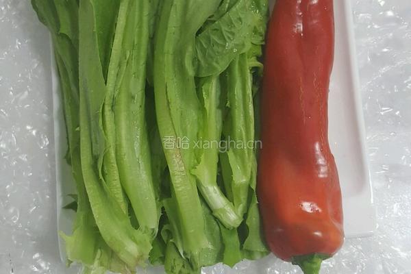 芝麻酱拌油麦菜的做法图解1