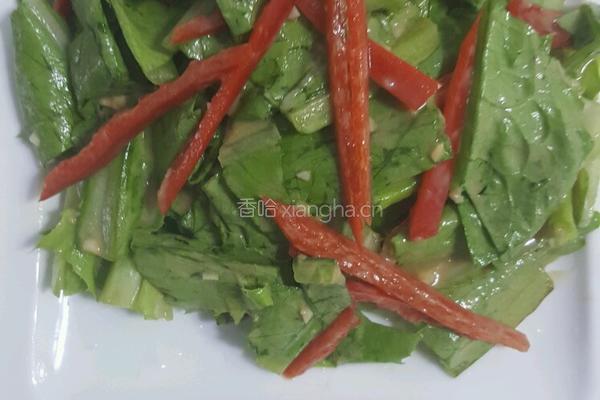 芝麻酱拌油麦菜的做法图解6
