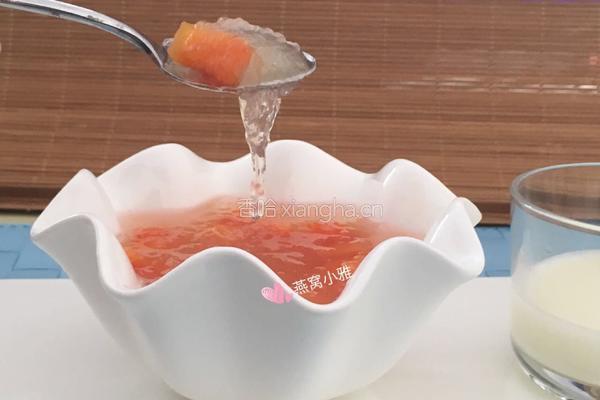 木瓜牛奶燕窝的做法图解8