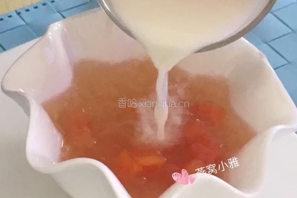 木瓜牛奶燕窝的做法图解9