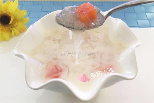木瓜牛奶燕窝的做法图解10