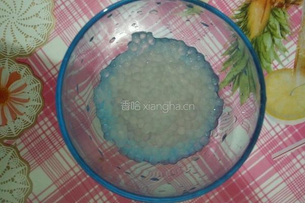 椰汁芒果西米露的做法图解4
