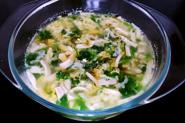香菜豆腐汤的做法图解5