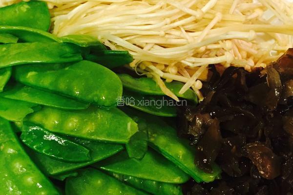荷兰豆金针菇拌豆腐酿的做法图解7