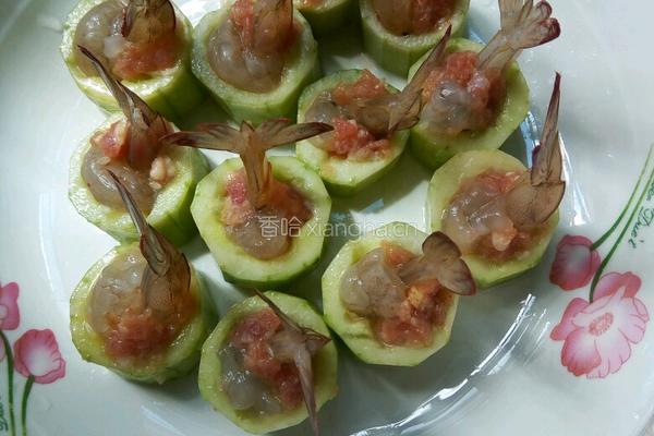 青瓜蒸虾仁的做法图解6