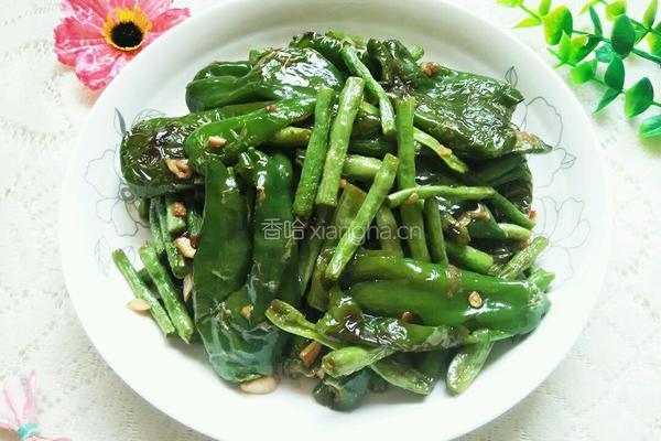 干煸辣椒豆角的做法图解8