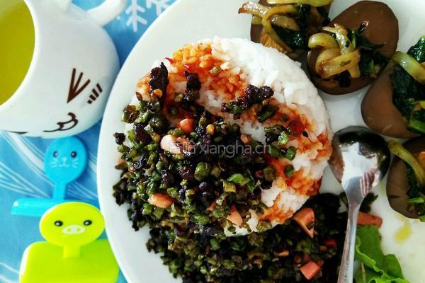 肉沫豆角盖浇的做法图解5