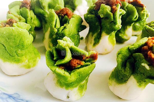 豆沙馅白菜馒头的做法图解8