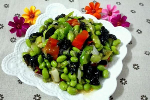 毛豆炒木耳的做法图解6