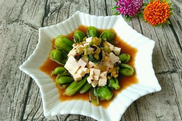 油菜豆腐约会的做法图解6