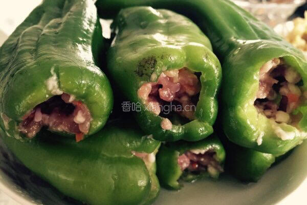 青椒塞肉的做法图解4