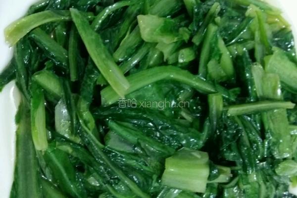 炒油麦菜的做法图解4