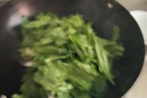 炒油麦菜的做法图解2