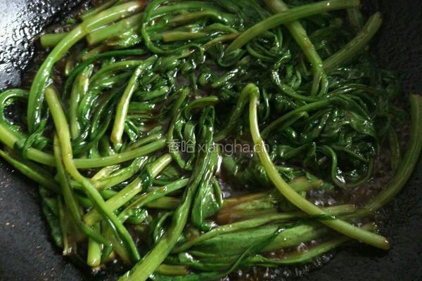 蒜香蚝汁油麦菜的做法图解4