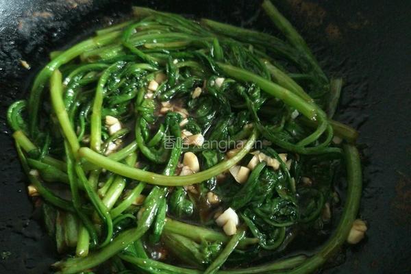 蒜香蚝汁油麦菜的做法图解5