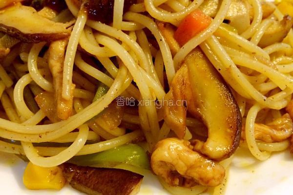 黑胡椒鸡脯意大利面的做法图解9