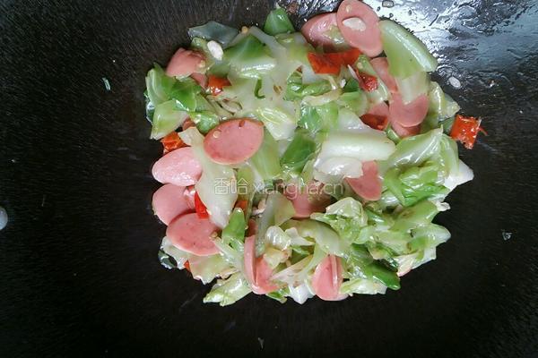 爆炒火腿圆白菜的做法图解9