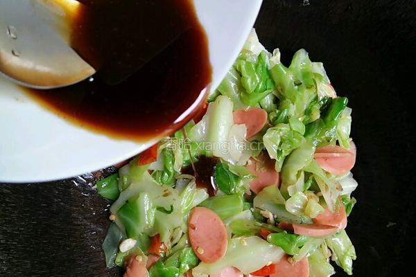 爆炒火腿圆白菜的做法图解10