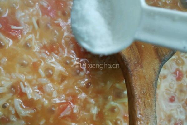西红柿金针菇煮饭的做法图解7