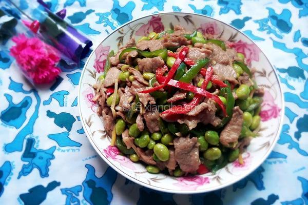 毛豆炒肉片