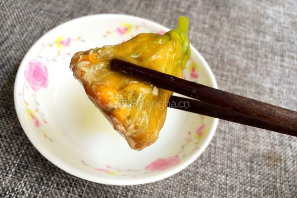 南瓜花酿肉的做法图解18