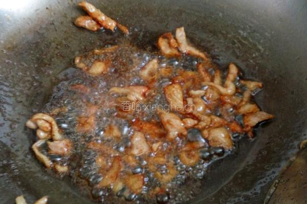 茭白毛豆炒肉的做法图解2