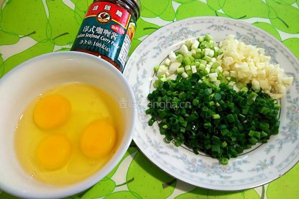 咖哩虾仁炒饭的做法图解2