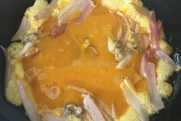 土鸡蛋炒蛏的做法图解3