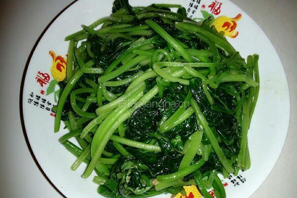 清炒薯藤叶的做法图解4
