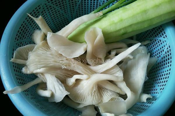 丝瓜平菇汤的做法图解1