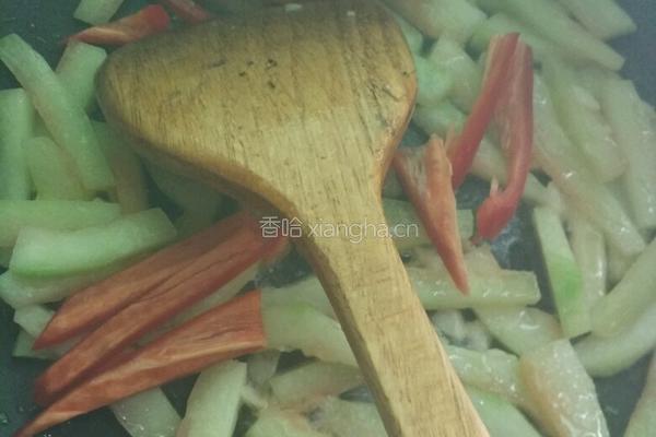 西瓜皮炒猪肝的做法图解5