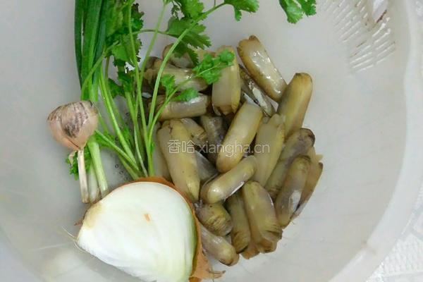 拌香蛏子的做法图解1