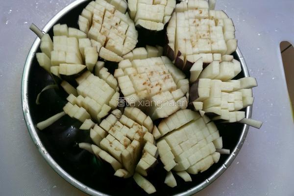 菊花茄子的做法图解3
