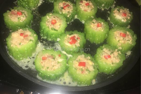 苦瓜酿肉的做法图解7
