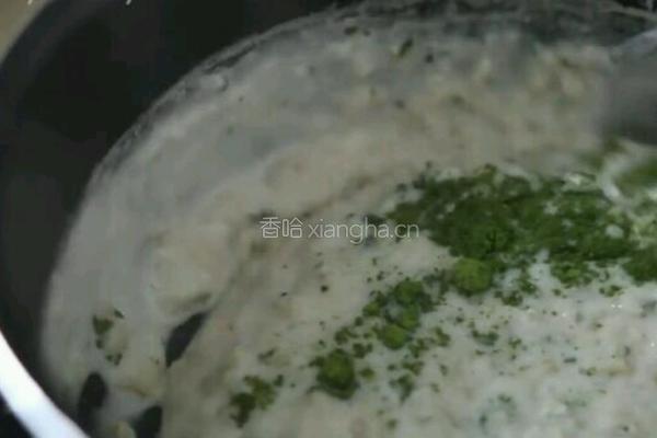 抹茶燕麦粥的做法图解4