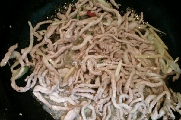 青椒炒肉丝的做法图解4
