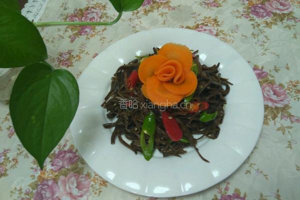 素炒茶树菇的做法图解5