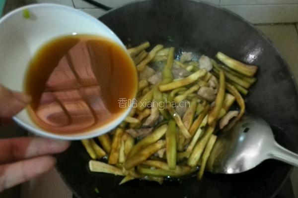 肉丝炒茄子的做法图解5
