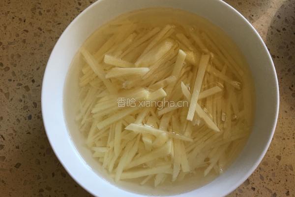肉炒双丝的做法图解2