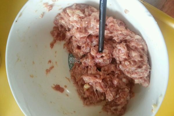 香菇酿肉的做法图解2