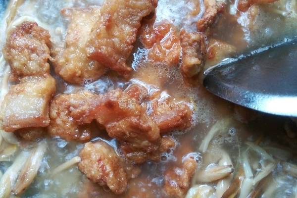 黄花菜炖滑肉的做法图解15