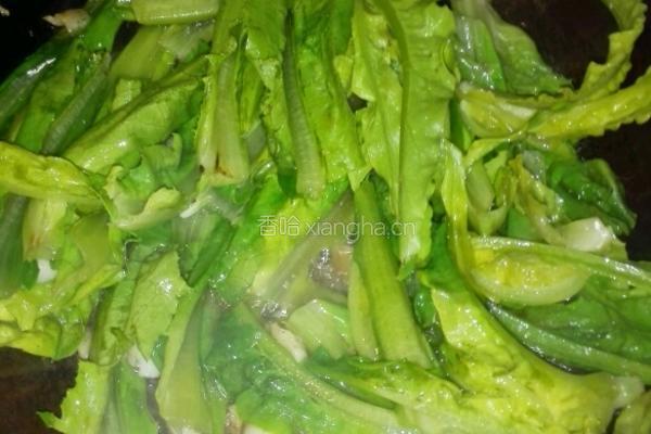 清炒油麦菜的做法图解4