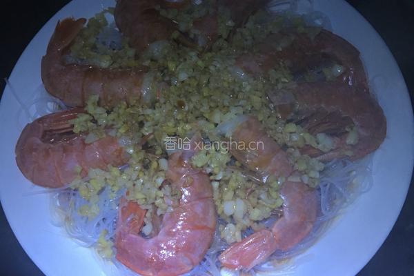 蒜蓉粉丝蒸虾的做法图解9