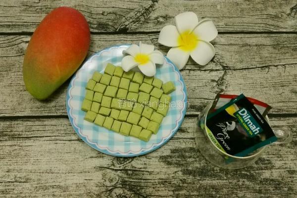 盛夏之抹茶小方的做法图解16
