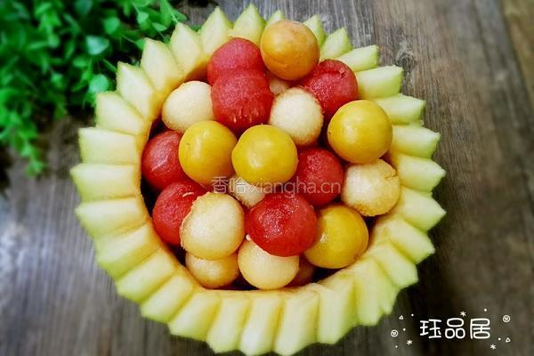 哈密瓜果盘的做法图解8