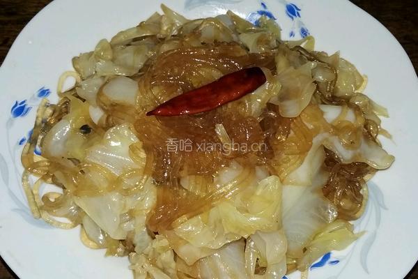 手撕包菜炒粉条的做法图解5