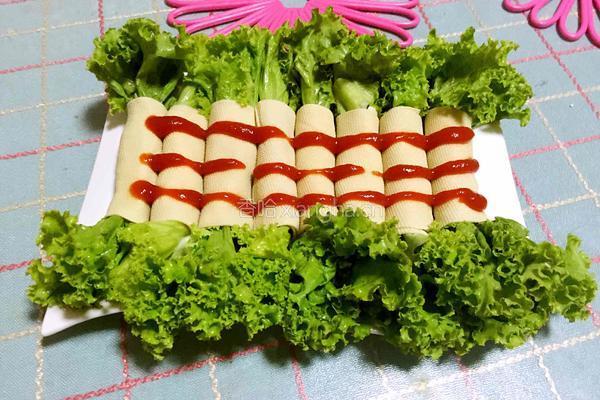 生菜豆皮卷的做法图解6