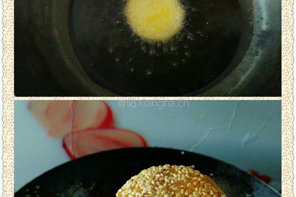 南瓜豆沙芝麻饼的做法图解9