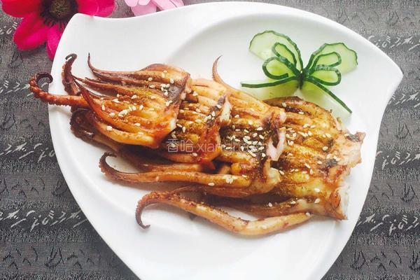 烤鱿鱼头的做法图解3