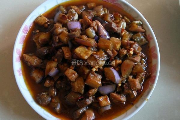 肉末炒茄子的做法图解3